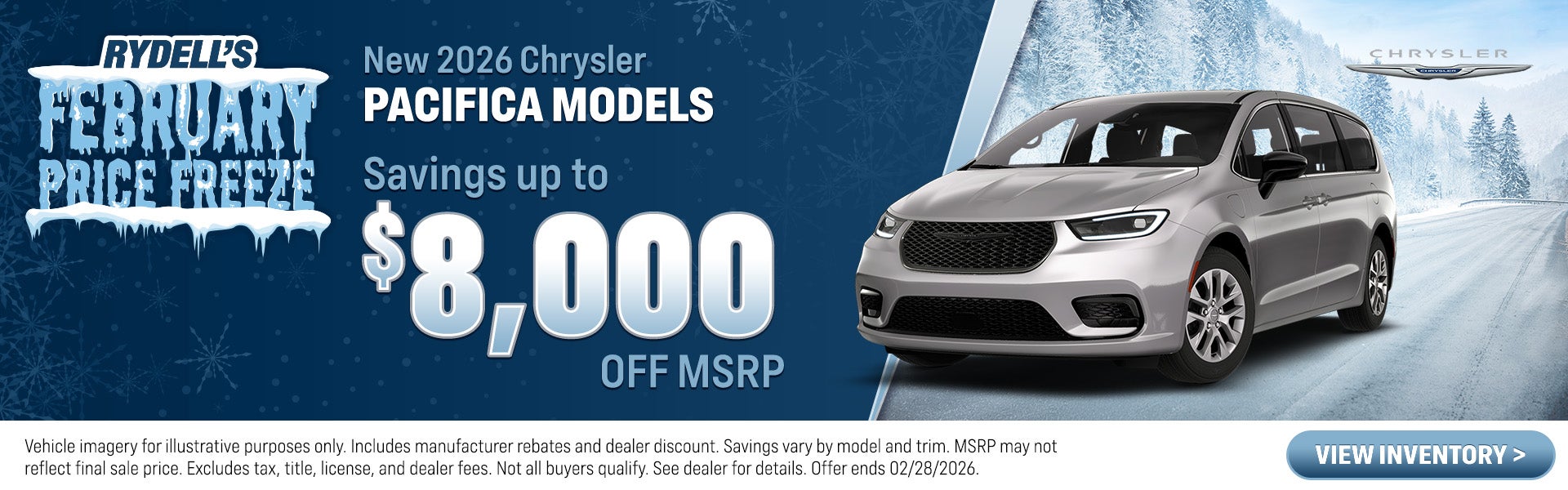  Up to $8,000 Off MSRP on Pacificas