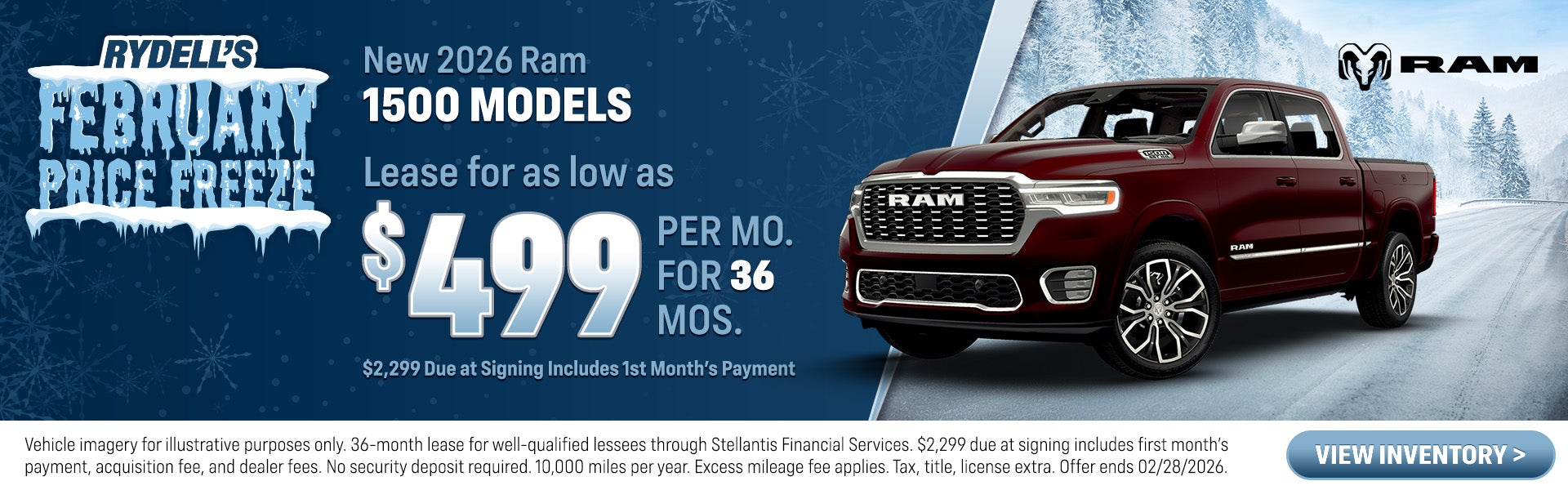 Ram 1500 Lease - $499/mo for 36 mos.